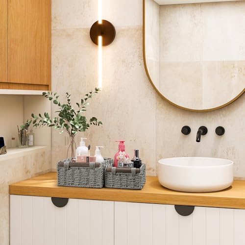 Wicker Baskets for Organizing Toilet Paper Storage Basket - Image 4