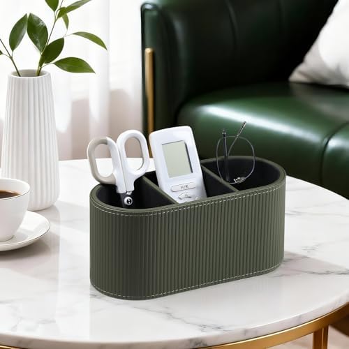 Remote Control Holder Pen Pencil Holder Desk Organizer Caddy(Green) - Image 5