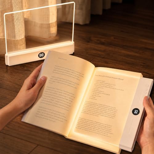 Book Light, Rechargeable Flat Reading Light with Timer for Reading at Night by EFOBO