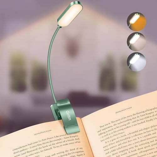 Gritin 16 LED Rechargeable Book Light for Reading in Bed by Gritin