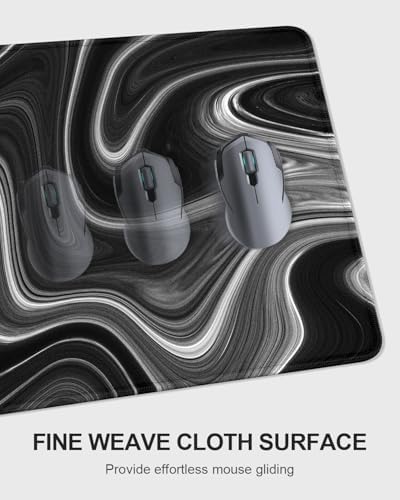 Auhoahsil Large Mouse Pad with Wrist Rests for Keyboard & Mouse, Thick Soft Ergonomic Memory Foam Wrist Supports, Big & Long Desk Mat 35.5 x 15.7 in, for Office Gaming Computer, Abstract Contour - Image 4