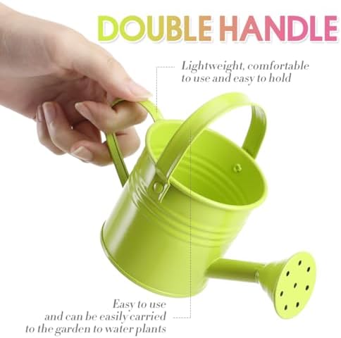 5pcs Mini Metal Watering Cans for Kids Small Galvanized Iron Watering Pot for Indoor Plants Succulents Decorative Vintage Style Flower Waterer for Home Craft Party Favors Housewarming - Image 2