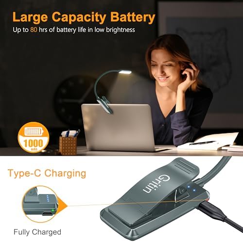 Gritin 9 LED Rechargeable Book Light for Reading in Bed - Image 4