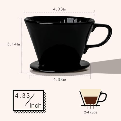 hailanbao Handmade Pour Over Ceramic Coffee Dripper - Image 2