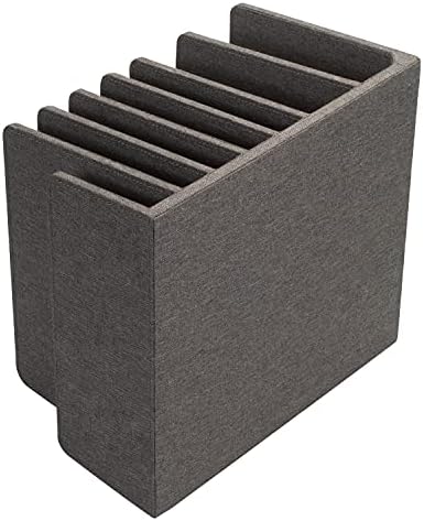MobileVision Executive Dark Gray Device Organizer for Smartphones, Tablets and Laptops, 7 Slots with Extra Wide Slots for Laptops - Image 6