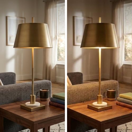 Signature Design by Ashley Fritzburn Metal Buffet Table Lamp, Gold - Image 7