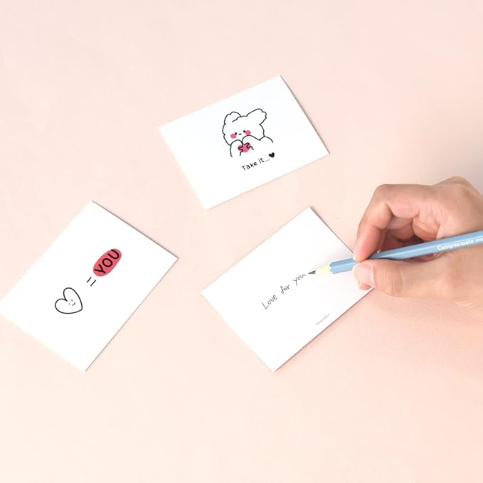 Monolike Day-by-day Card, Love for you Ver.2 - Mix 36 Mini Single cards, 36 envelopes, 36 stickers Package