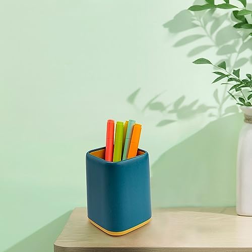 ZUFECY Desk Pen Holder, Desktop Organizer Storage Case Stationery Scandinavian Design for School, Home, Office (Blue) - Image 5