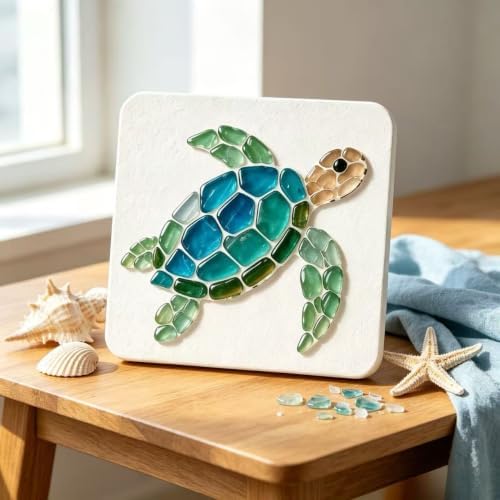 LWLQCZJ Sea Glass Art Kit - DIY Fun Craft Kit for Adults, Beginner Friendly (Turtle) - Image 2