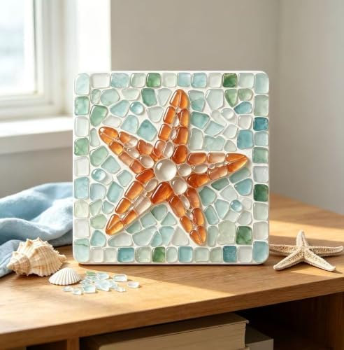 LWLQCZJ Sea Glass Art Kit - DIY Fun Craft Kit for Adults, Beginner Friendly (Starfish) - Image 2