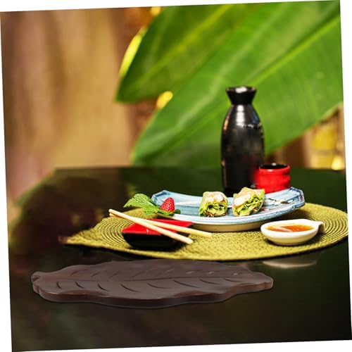 Wooden Leaf Serving Tray Coffee Decorative Board Xmas Tea Snack Platter - Image 5
