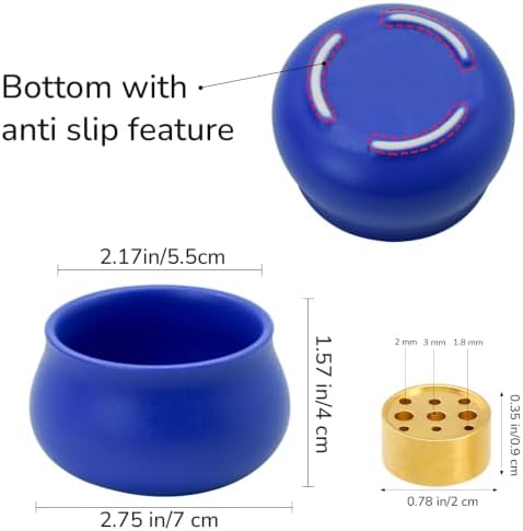 Ceramic Incense Holder for Sticks, Incense Burner Holder Incense Stick Holder Ash Catcher with Non-Slip Pads, Indoor Incense Holder for Unique Home Decor/Meditation/Yoga/Gift (Blue) - Image 2