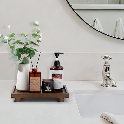Decorative Tray Farmhouse Decor Wood Soap Holder, 11.4 * 6.7 Walnut - Image 6