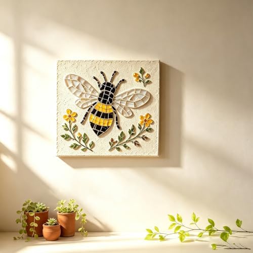 Garden Flowerpot Mosaic Art Kit Floral,Mosaic Art Kits for Adults，Style E - Image 3
