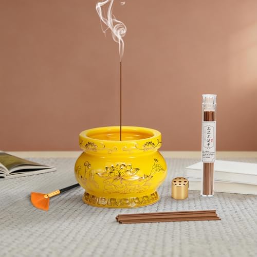 4Inch Ceramic Incense Burner Bowl Chinese Buddhist Incense Bowl - Image 6