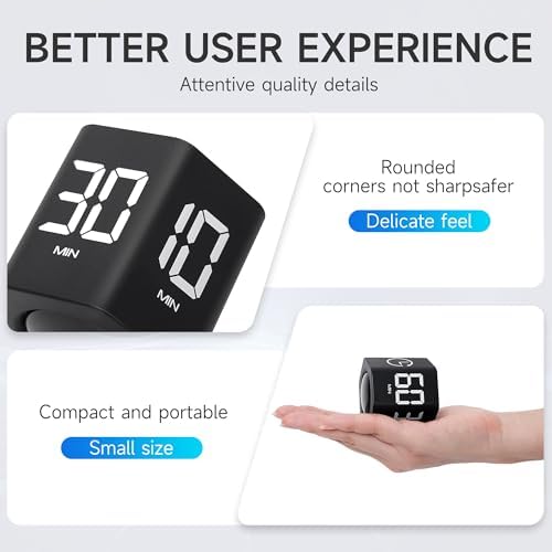 Productivity Timer, 1, 5, 10, 30, 60 Minute Presets, Desk Cube Timer - Image 4
