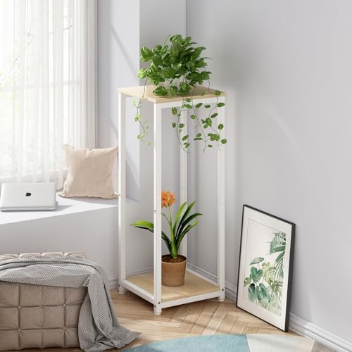 2 Tier Plant Stand Indoor Corner Tall Square Shape Plant Shelf - Image 4