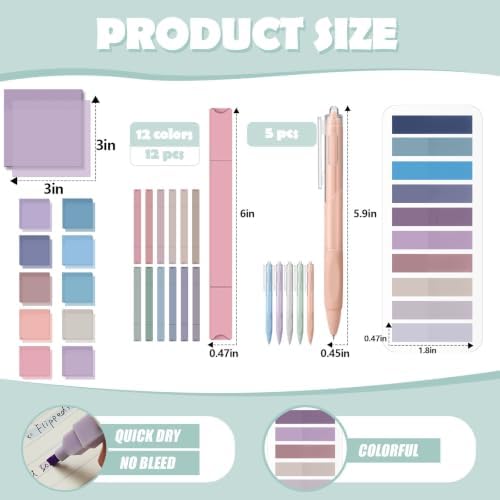 Jutom 38 Pcs Book Annotation Kit for Bible Study, Purple Series, Square - Image 3