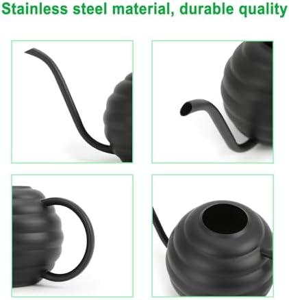 Plant Watering Bottle, 400ml/14oz, Retro Style Watering Can, Matte, Frosted (Black) - Image 3