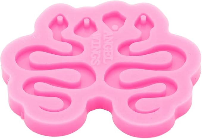 Snake Shape Resin Earring Mold Silicone Resin Jewelry Molds Epoxy Resin Casting Molds for Women Earring Crafts DIY Necklace Pendant Resin Mold