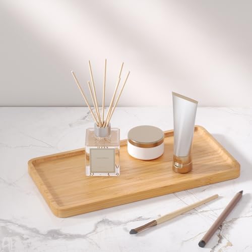 VERTORGAN Bamboo Serving Tray,11.8x5.9 Inch Trays,Home Decor(Natural) - Image 2