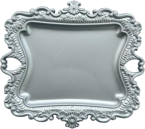 khtumeware 1 Pack Jewelry Dish Silver Jewelry Trays ideal for holding jewelry rings and small trinkets. by khtumeware