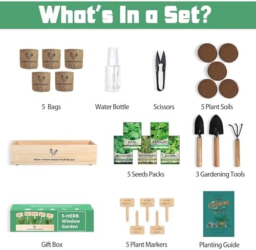 Indoor Herb Garden Starter Kit, Including A Complete Gardening Tools for Women Parents Gift - Image 2