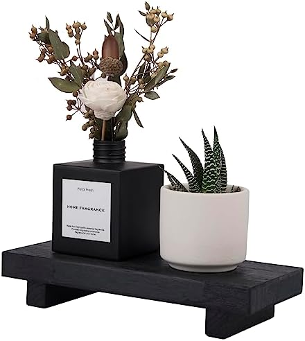Wood Bathroom Tray Farmhouse Decor Kitchen Soap Holder, 8.7" x 3.6" Black - Image 7