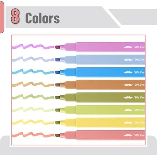 Mr. Pen- Aesthetic Highlighters No Bleed, 8 Pack, Assorted Colors | Chisel Tip, Cute Highlighters Assorted Colors for Journaling, Highlighting, Underlining, Fast Dry, Back to School Supplies - Image 2