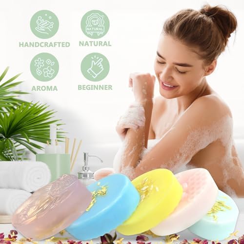 Jcoos Soap Making Kit, Soap Making Kit for Adults, Teen- Shea Butter Glycerin Melt and Pour Base, Molds, Dye, Fragrances, Dried Flowers, DIY Craft for Teen Beginners Girls, Gift Boxes for Women - Image 5