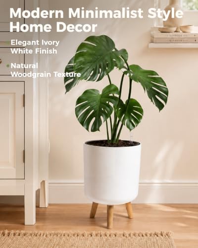 Bamworld Self Watering Pots for Indoor Plants with Water Level Indicator - Image 4