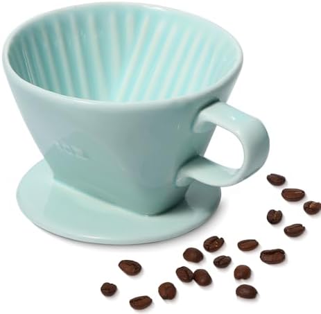 Pour Over Ceramic, Coffee Dripper Ceramic Coffee Maker,Green by LHUKSGF
