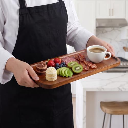 Small Wooden Tray and Platter, Mini Charcuterie Boards, 14"x6.5" - Image 5