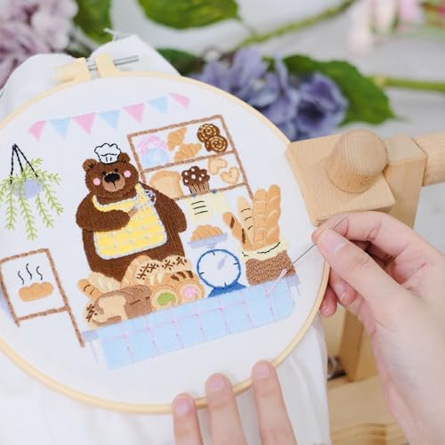 HAND U JOURNEY Embroidery Kit, 3Pcs,7.8" Original Cartoon Design - Image 4