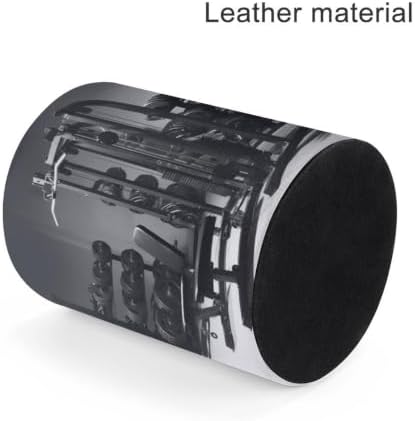 PU Leather Round Pencil Holder Gym Equipment Pen Holder - Image 4