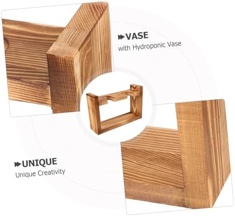 Heart Hydroponic Vase with Wooden Stand for Desktop Home Decor - Image 7