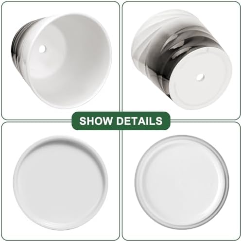 5 Inch Ceramic Plant Pots(5.5 in Diameter),Set of 4 - Image 6