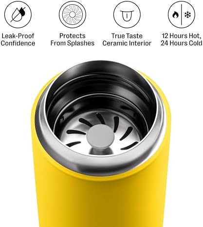 Fellow Carter Move Ceramic Lined Travel Coffee Mug 12 oz Stainless Steel - Image 2