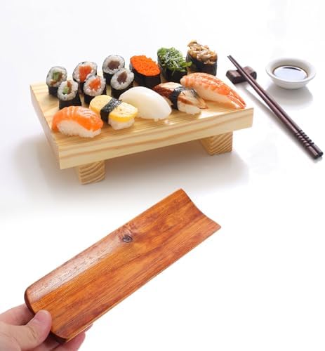 4pcs Wooden Sushi Serving Tray for Dining Tables and Events Xmas - Image 7