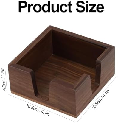 MultiBey Wood Double Opening Sticky Note Holder -Walnut Memo Pads Dispenser - Image 3