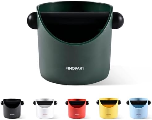 Coffee Knock Box 4.3 Inch, Barista Espresso Knock Box with Removable Knock Rod, Non-Slip Base (Green) by Unknown