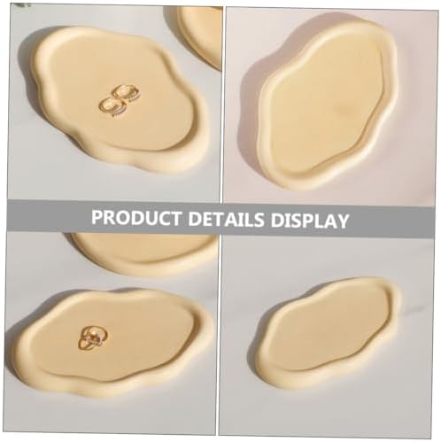 Happyyami Cloud Shape Jewelry Tray Ring Holder Ceramic Trinket Dish for Cosmetics Decorative Storage Organizer for Vanity and Bathroom - Image 7