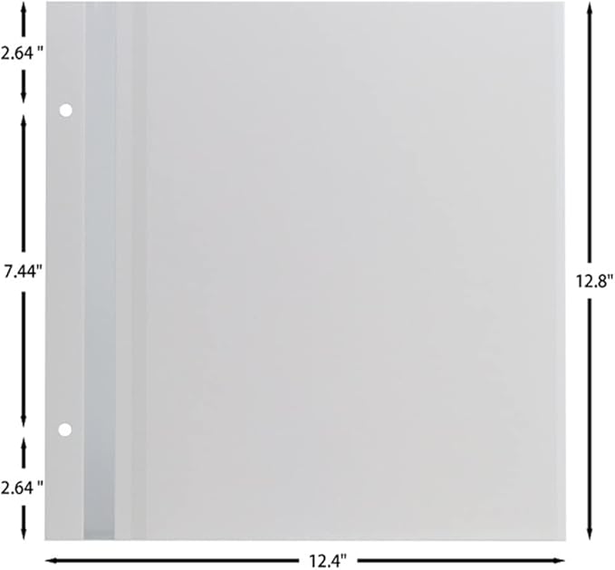 Photo Album Refill Pages for Self Adhesive Scrapbook 13.2x12.8 20 Pages