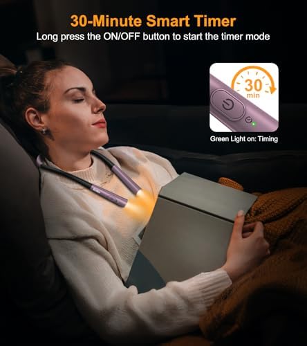 Gritin Book Light, Eye Caring 4-Color&5-Brightness Neck Light Reading Light - Image 7