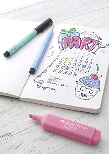 Faber-Castell Bullet Journaling Supply Set - No Bleed Planner Pens and Highlighter with Dot Journal, 9 Piece Set - Image 4