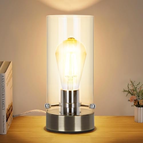 Bedside Nightstand Lamp for Bedroom Living Room, Modern Desk Lamp by Kukobo