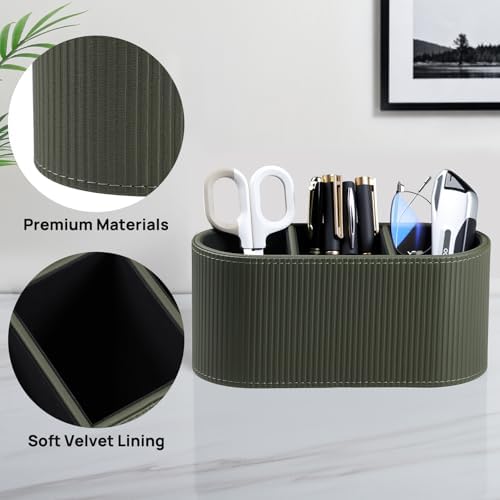 Remote Control Holder Pen Pencil Holder Desk Organizer Caddy(Green) - Image 3
