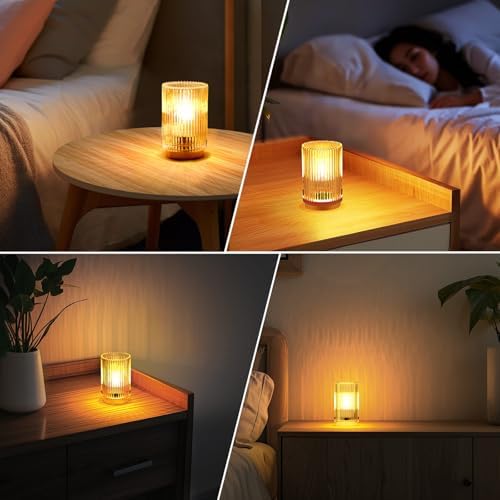 Cordless Table Lamp with Timer, Bedside Lamps with LED Warm Light - Image 6