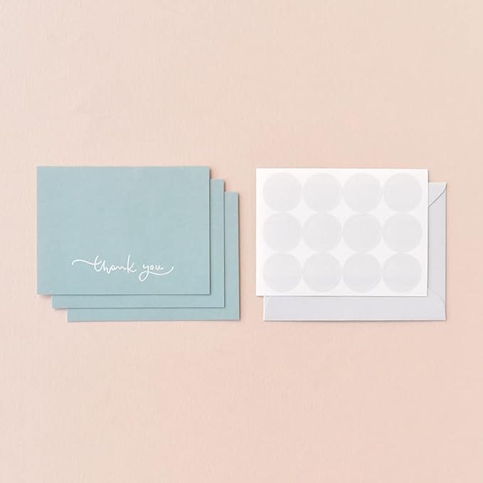 Monolike Day-by-day Card, Thank you - Mix 36 Mini Single cards, 36 envelopes, 36 stickers Package