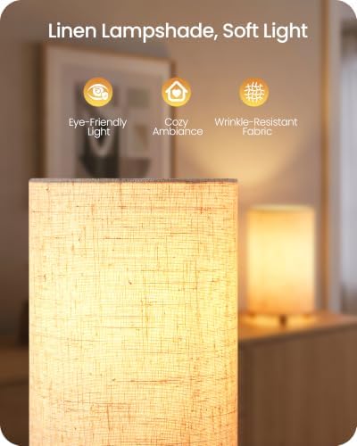Small Table Lamps Set of 2, 8.1" Bedside Lamps Set 2 for Bedroom - Image 5